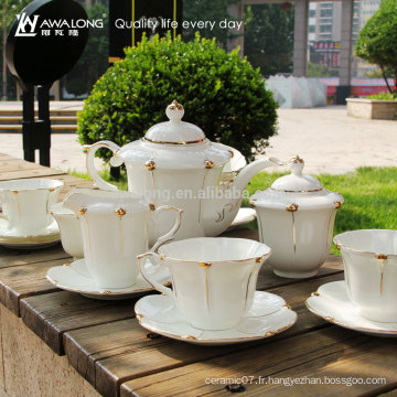 Boîte cadeau de luxe Design Packaging 15pcs Ceramic Bone China Coffee Tea Sets